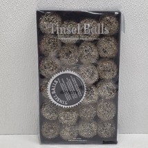 Dept. 56 Vintage Christmas Holiday 24 Silver &amp; Gold Tinsel Balls - $34.55