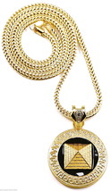 Pyramid New Pendant with 36 Inch Long Franco Style Necklace Egyptian King - £21.99 GBP