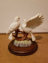 Lenox Peaceful Devotion Doves And Roses Porcelain Figurine Wood Base 199... - £77.76 GBP
