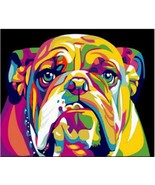 Colorful Dog 16X20" Paint By Number Kit DIY Acrylic Painting on Canvas Frameless - £7.18 GBP
