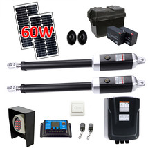 Full Solar Kit Swing Gate Operator For Dual Gates Up To 2200 Lbs / 40 Ft - $1,463.99