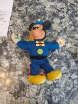 mattel mickey mouse musical band leader plush 14” doll toy Rare vintage 1990 - £9.41 GBP