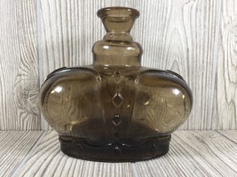 Victrylite Smokey Gray Glass Crown Decanter Made In Italy Oshkosh WI No ... - €7,68 EUR