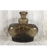 Victrylite Smokey Gray Glass Crown Decanter Made In Italy Oshkosh WI No ... - $169.35 MXN