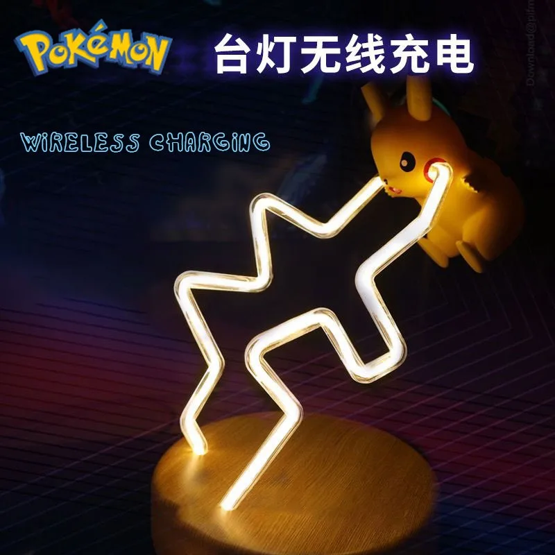 Pikachu Pokemon Figure Desk Lamp Bedroom Night Light Cartoon Wireless Fast - £64.20 GBP+