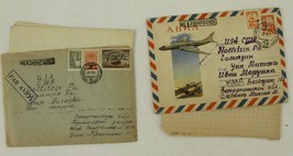 Vintage Postal History 2PC Correspondence Lot CCCP Russia to USA Airmail 1953 - £14.30 GBP