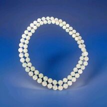 Old Jade White Green 8 Millimeters Deco Necklace Vintage Antique 30&quot; inc... - $1,230.25