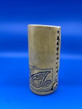Art Studio Pottery 5.5” Tumbler Vase Signed READ - £11.86 GBP