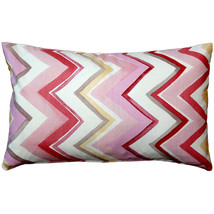 Pacifico Stripes Pink Throw Pillow 12X20, with Polyfill Insert - £31.43 GBP