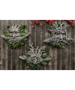 Ebros Large Nature Spirit God Celtic Greenman See Hear Speak No Evil Wal... - €64,39 EUR