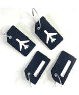 Luggage Tags 4 Rubber ID Fob Lot w/Name Privacy Window Key Chain + 3 Lam... - £13.60 GBP