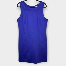 BODEN Purple Reverse Peter Pan Collar Sleeveless Sheath Roma Dress Size 12 - £34.80 GBP