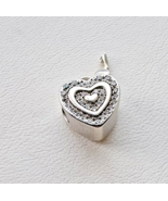 NINA 925 STERLING SILVER HEART AND KEY LOVE YOU FOREVER CHARM - €24,81 EUR