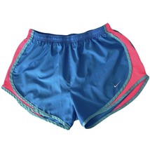 Nike Dry-Fit Womens M Medium Track Running Shorts Inner Panty Blue and Pink - £8.04 GBP