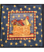 Patriotic Chicken Fabric Panel - £6.29 GBP