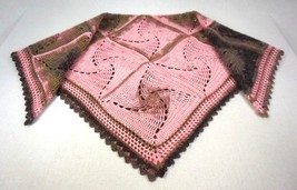 Handmade scarf. Openwork, square crochet shawl. MС-3 - $135.00