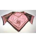 Handmade scarf. Openwork, square crochet shawl. MС-3 - $135.00