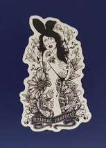 Sexy Girl Gothic Tattoo Black And White Sticker - £3.20 GBP