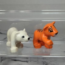 Lego Duplo Zoo Figures Orange Tiger and Polar Bear Lot of 2  - £9.34 GBP