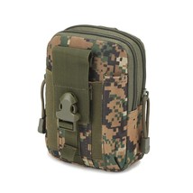 FRALU Men Molle Pouch Belt Waist Pack Bag Small Pocket Military Waist Pack Runni - £13.82 GBP