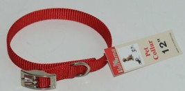 Valhoma 720 12 RD Dog Collar Red Single Layer Nylon 12 inches Package 1 - £6.33 GBP