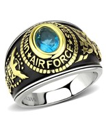 US Air Force Ring Gold Tone Stainless Steel TK316 - $22.00
