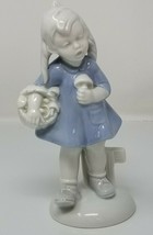 Gerold Porzellan Mushroom Hunting Toadstool Gathering Girl Vintage Ceramic - £14.66 GBP