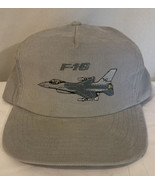 Vintage 1980s F-16 Fighting Falcon Jet Aviation Corduroy Snapback Hat Ca... - $52.80 CAD