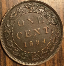 1894 Canada Large Cent Penny Coin - £21.82 GBP