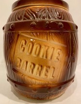 COOKIE BARREL Vintage 1950&#39;s Stoneware  Cookie Jar ~ Country Farmhouse / Rustic - £19.93 GBP