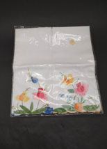 NIP Vtg 2 Piece Fingertip Towel Keeco Hand Made Flower Floral Applique Cotton - £11.69 GBP