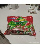 Bon Bon Bum Watermelon Lollipops with Bubble Gum Center, 48 Count - $10.61 CAD