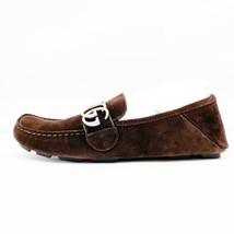 Gucci Men&#39;s Noel Drivers Queen Cocoa Brown Suede loafers 473768 - £336.61 GBP