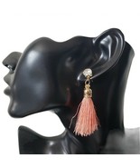Fashion Jewelry Womens Faux Diamond Pink Tassel Bohemian Earrings Boho E... - £15.72 GBP