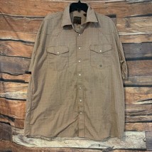 Roper XL Pearl Snap Button Western Shirt Geometric Shirt Sleeve Cowboy Stained - $13.99