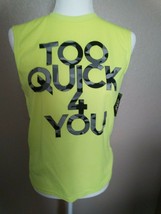 NEW Boys Sleeveless Shirt Size XL 16/18 Too Quick 4 You Bright Yellow Zone Pro  - £4.71 GBP