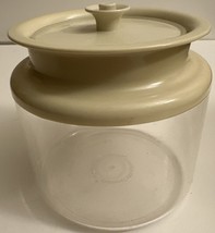 Tupperware Canister:1479-5 Ultra-Clear II Acrylic Counterparts Almond Top + Seal - £9.47 GBP