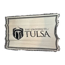 University Tulsa Oklahoma Golden Hurricane Black Tapestry Throw Blanket 67&quot;x 48&quot; - £18.97 GBP