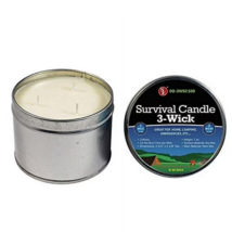 Emergency Survival Candle 3 Wick 36 Hour Wilderness Outdoor Heat Tin Cam... - €10,21 EUR