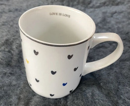Pottery Barn Williams Sonoma West Elm Love Is Love coffee Cup Mug Human Rights - $11.88
