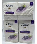 (3) Dove Relaxing Lavender Beauty Bar Lavender &amp; Chamomile Scent 3.75oz ... - $22.02