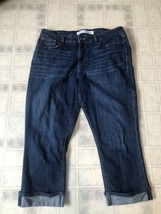 Sz 12 Levis Mid Rise Women’s Blue Cropped Capri Jeans Cuffed - $29.03