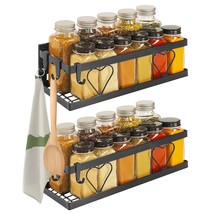 Magnetic Spice Rack, Large Black (2-Pack) - Magnetic Shelf For Spice Sto... - $64.99