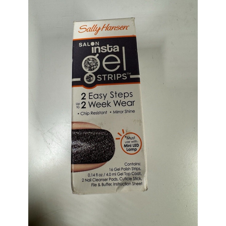 Sally Hansen Salon Insta Gel Strips # 110 Take The Stage (Gray/Silver Gl... - $4.79