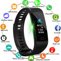 Smart Watch Band Blood Pressure Bracelet Wristband Fitness Tracker Heart Rate - £15.58 GBP