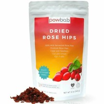 powbab Dried Rose Hips - 100% Organic WIld Rosehip Cut &amp; Sifted. Premium (12 oz) - £17.30 GBP