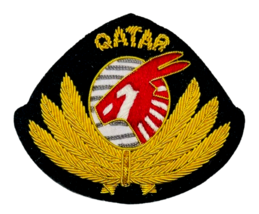 QATAR AIR LINE PILOTS GOLD HAT BADGE NEW HAND EMBROIDERED SHIP WORLDWIDE... - $22.50