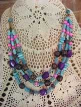 Soraya Cedeno Multicolored Tagua Nut Necklace Fair Trade Foundation Ecuador - £23.21 GBP