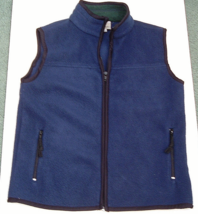 Alphine Ridge brand blue fleece vest youth size large zipper pockets sle... - $19.75