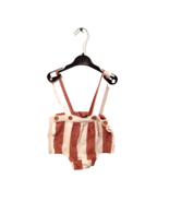 Baby Overalls Size 9M Shorts The Red League Brand NWT Brown &amp; White Stripes - £15.64 GBP